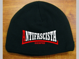 Antifascista siempre čierna pletená čiapka stredne hrubá vo vnútri naviac zateplená, univerzálna veľkosť, materiálové zloženie 100% akryl
